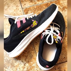 Nike Sneakers Black, Pink, Yellow Floral